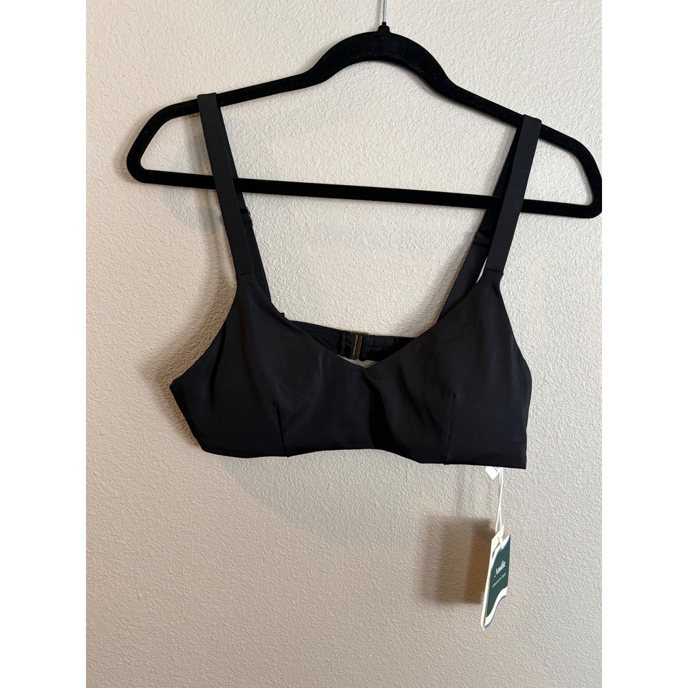Andie Swim for Target Black Bikini Top Adjustable Straps Size Medium AT422-BLK